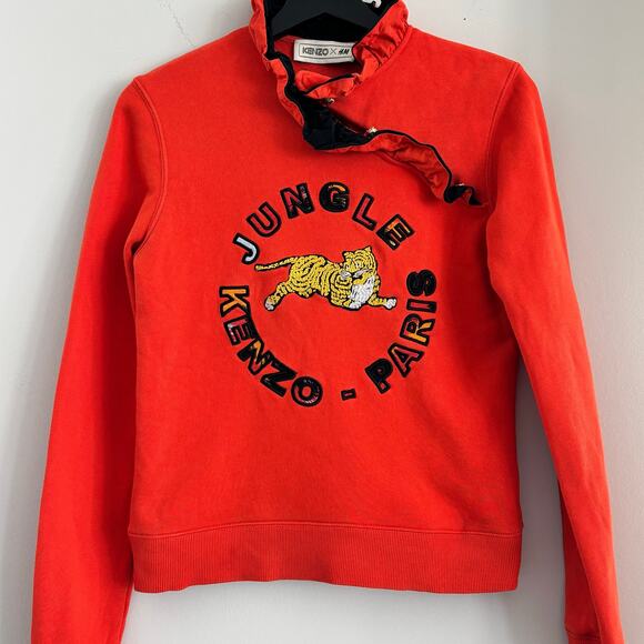 Kenzo Tops - Kenzo x H&M Jungle Kenzo Paris Sweatshirt Tiger Ruffle Size XS